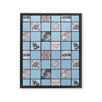 Capricorn Checkered Print Framed Canvas Print Gallery Image 8