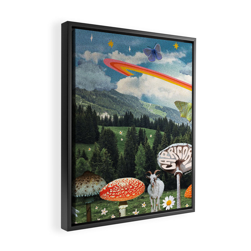 Capricorn Collage Framed Canvas Print Gallery Image 2