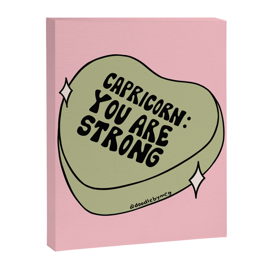 Capricorn Conversation Heart Canvas Print Gallery Image 8