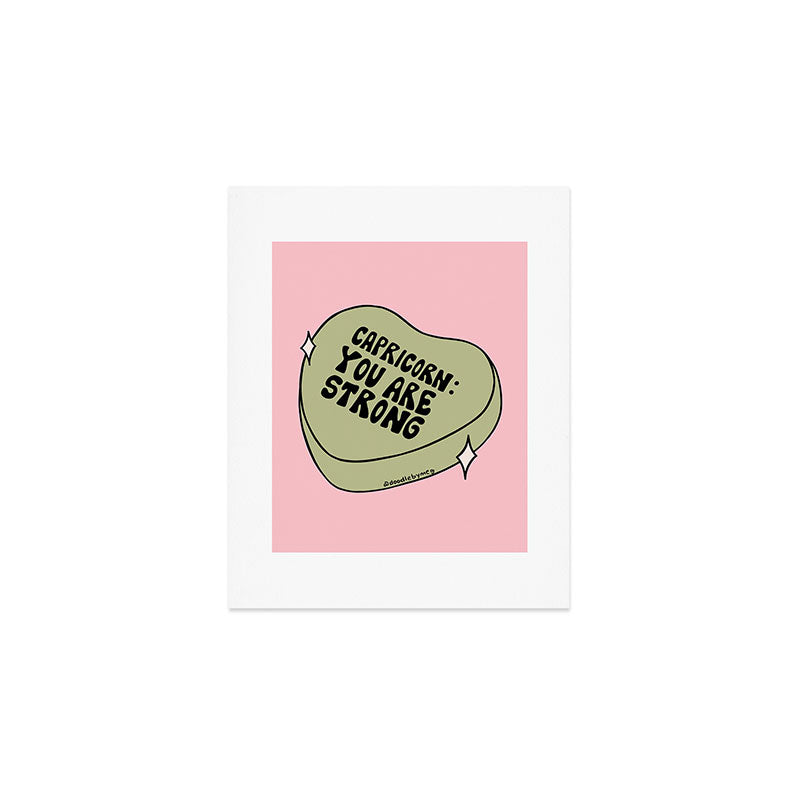 Capricorn Conversation Heart Art Print Gallery Image 1
