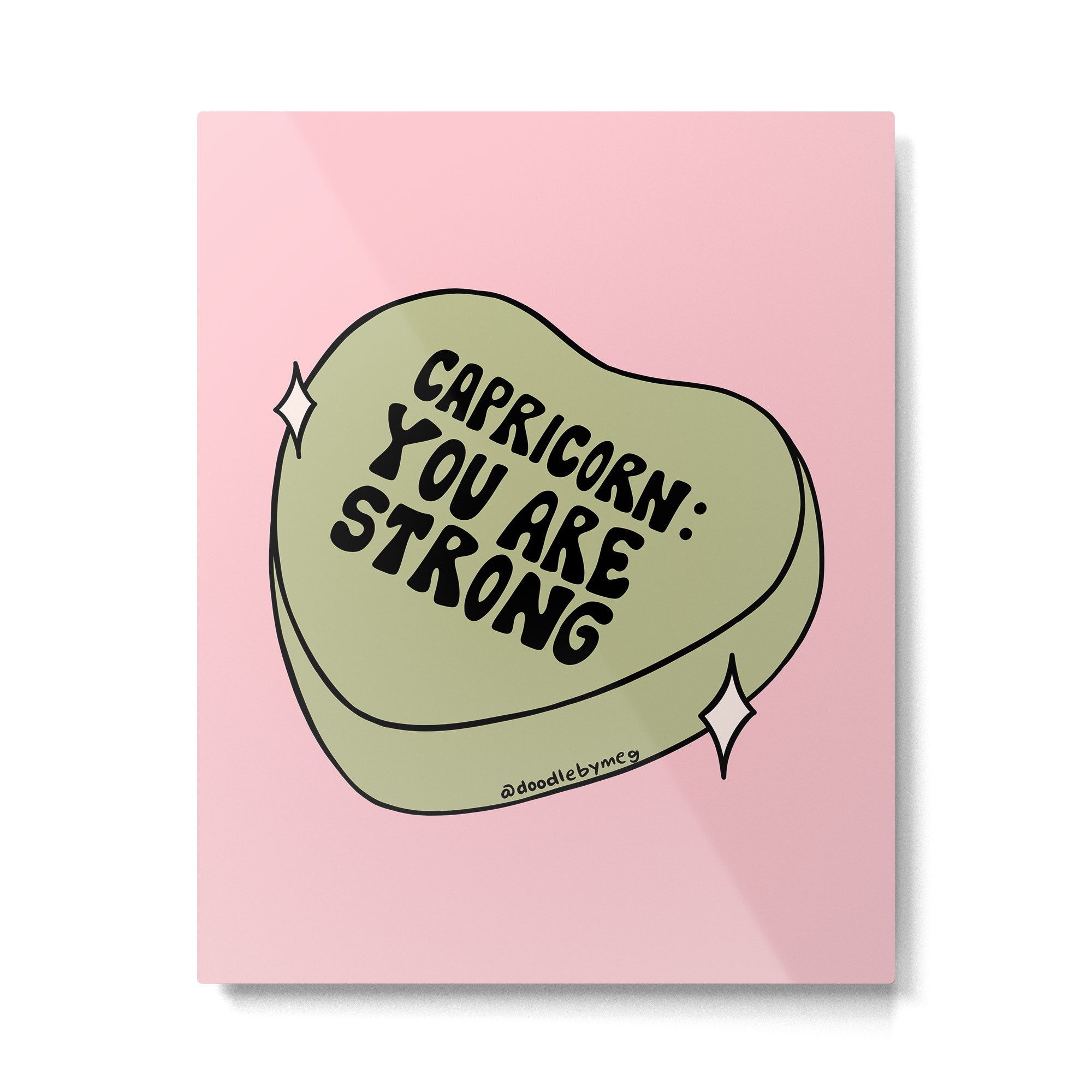 Capricorn Conversation Heart Metal Print Gallery Image 6