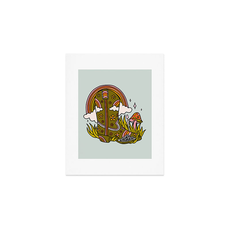 Capricorn Cowboy Boots Art Print Gallery Image 1