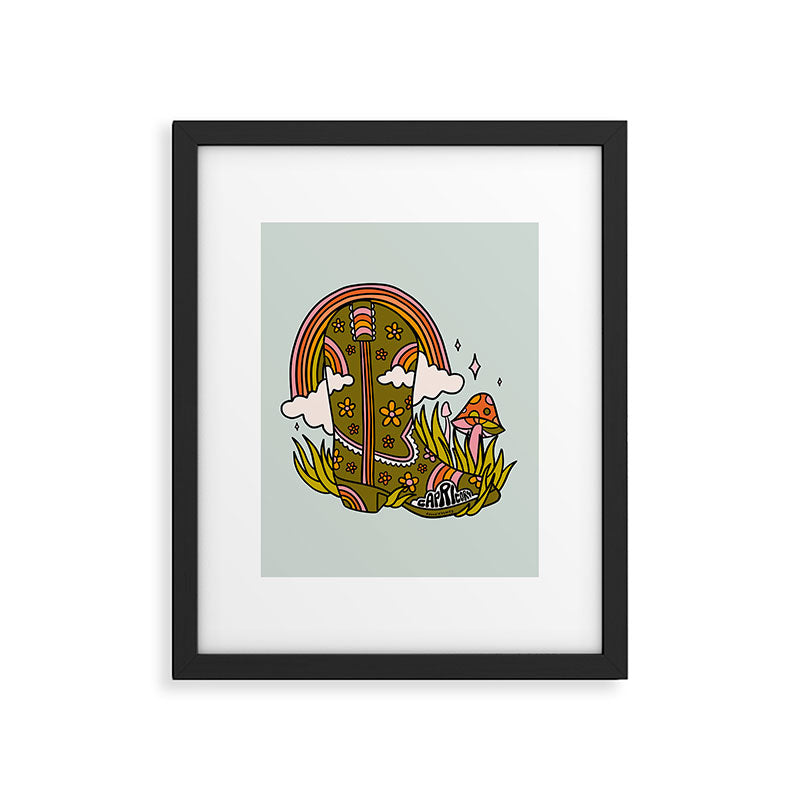Capricorn Cowboy Boots Framed Art Print Gallery Image 6