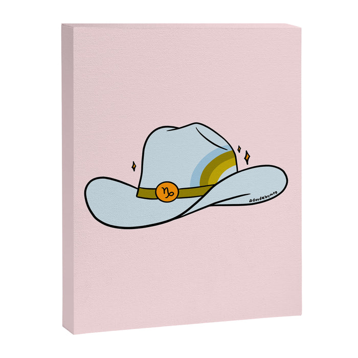 Capricorn Cowboy Hat Canvas Print Gallery Image 1