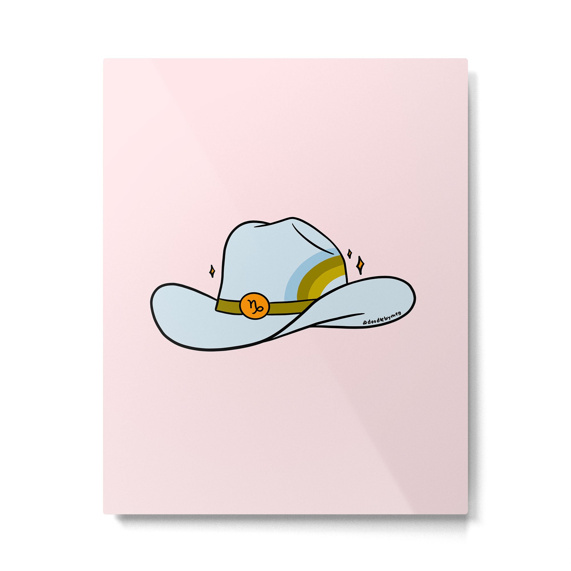 Capricorn Cowboy Hat Metal Print Gallery Image 6