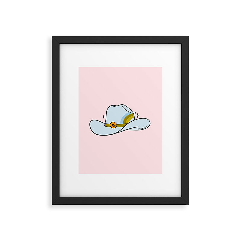 Capricorn Cowboy Hat Framed Art Print Gallery Image 6