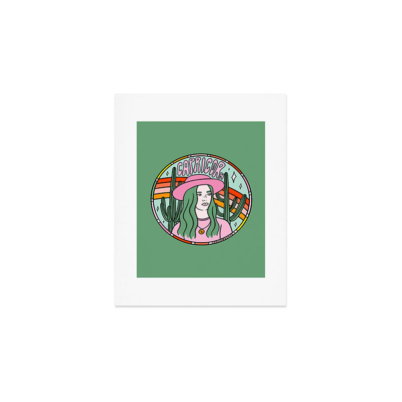 Capricorn Cowgirl Art Print Gallery Image 1