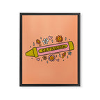 Capricorn Crayon Framed Canvas Print Gallery Image 8