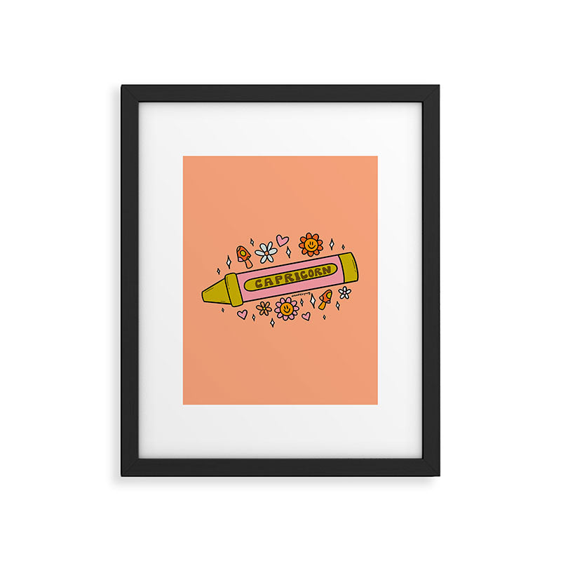 Capricorn Crayon Framed Art Print Gallery Image 6