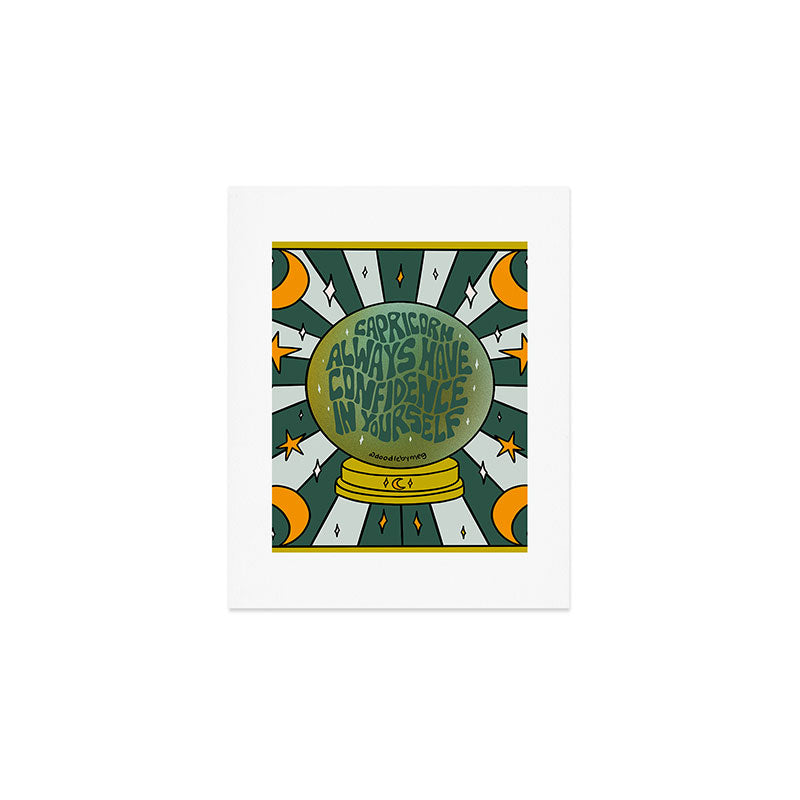 Capricorn Crystal Ball Art Print Gallery Image 1