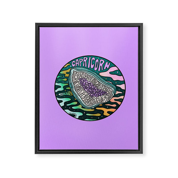 Capricorn Crystal Framed Canvas Print Gallery Image 1