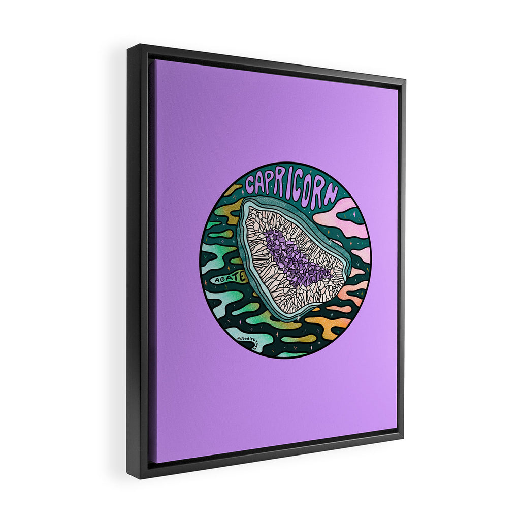 Capricorn Crystal Framed Canvas Print Gallery Image 2