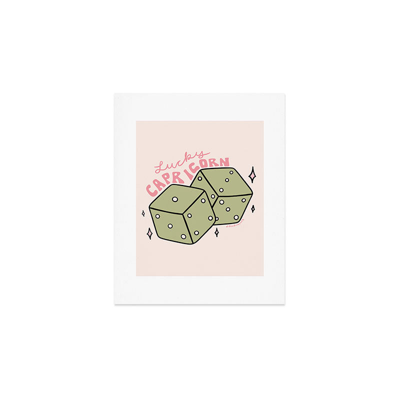 Capricorn Dice Art Print Gallery Image 1