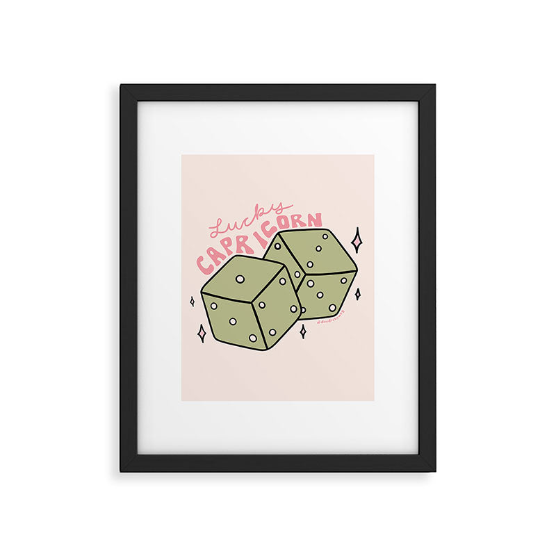 Capricorn Dice Framed Art Print Gallery Image 6