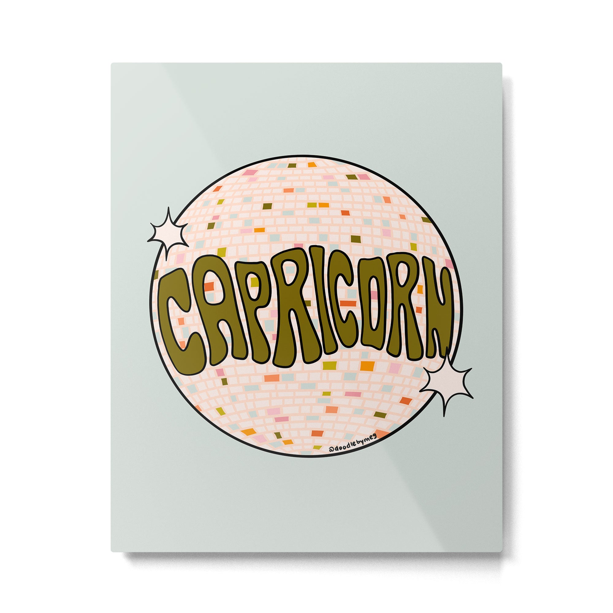 Capricorn Disco Ball Metal Print Gallery Image 6