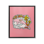 Capricorn Dolphin  Framed Canvas Print Gallery Image 8