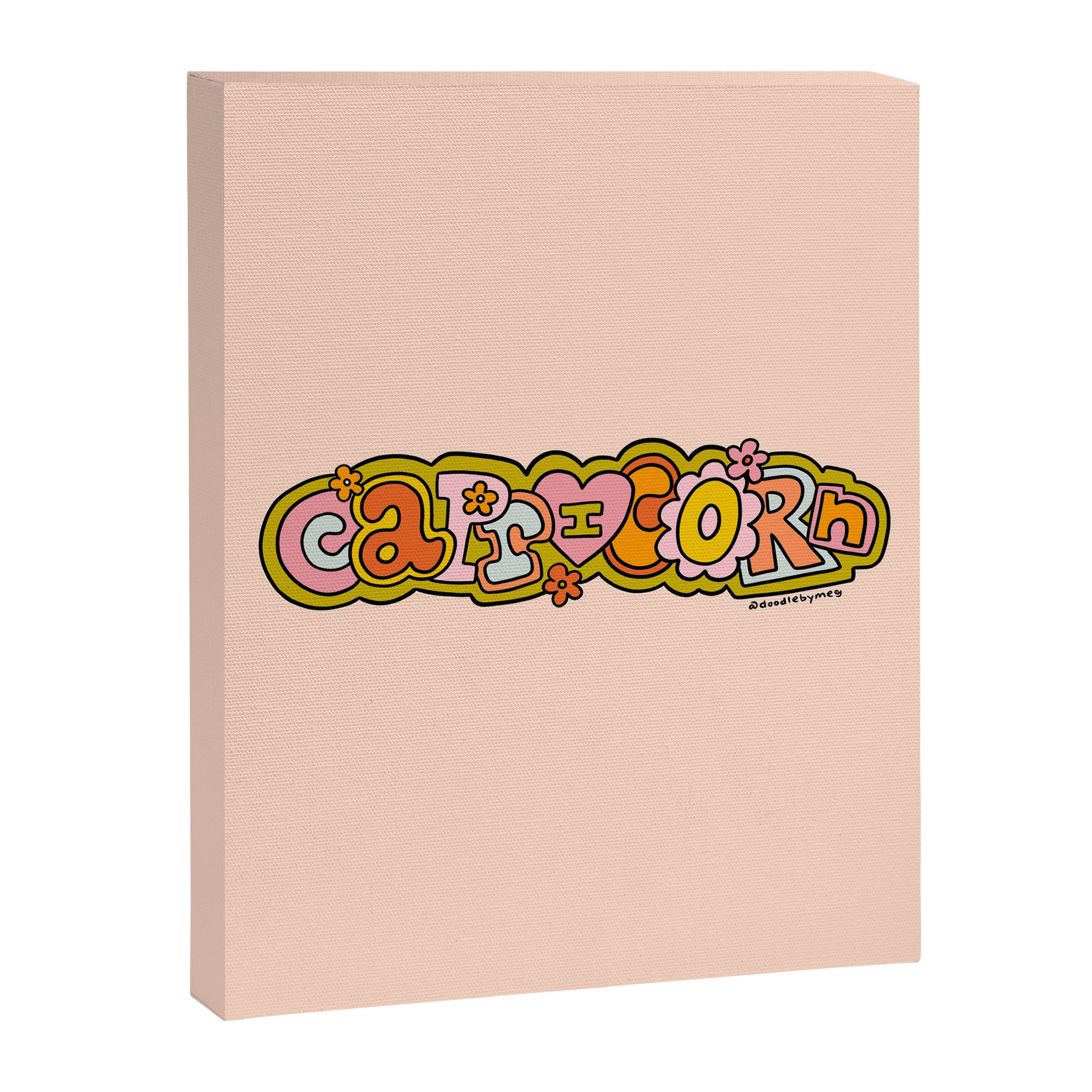 Capricorn Doodle Letters Canvas Print Gallery Image 8