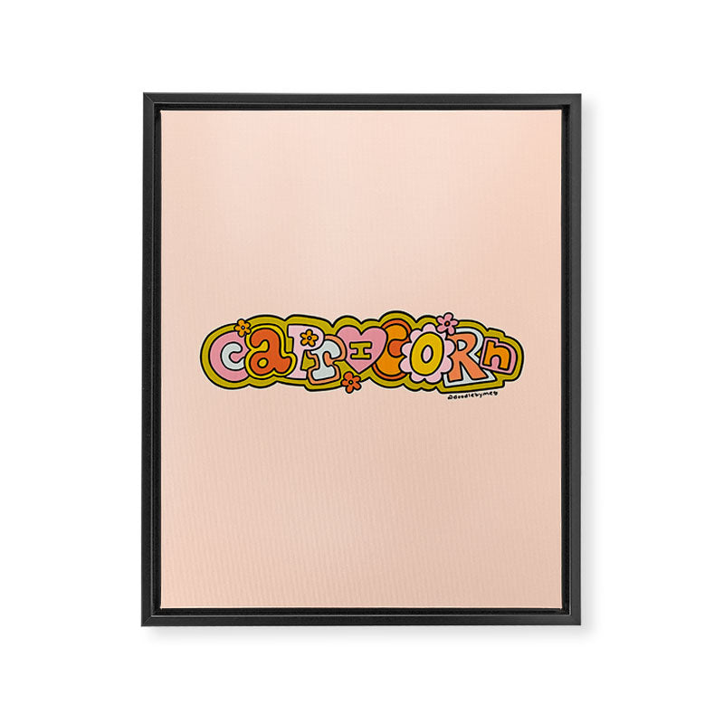 Capricorn Doodle Letters Framed Canvas Print Gallery Image 8