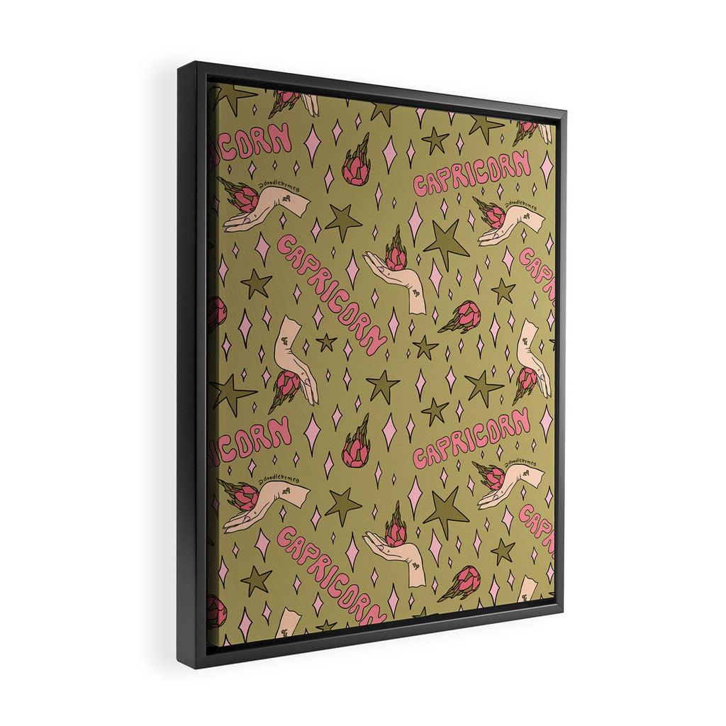Capricorn Dragon Fruit Print Framed Canvas Print Gallery Image 2