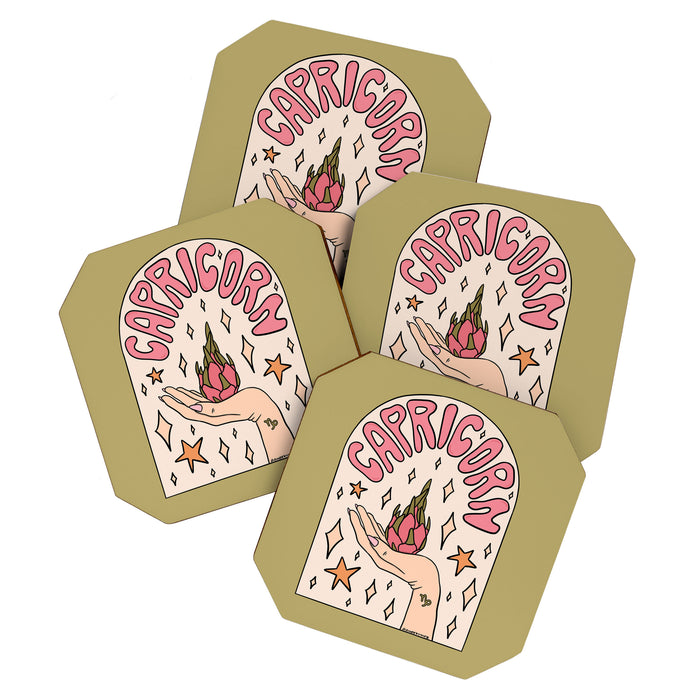 Capricorn Dragonfruit Coaster Gallery Image 1