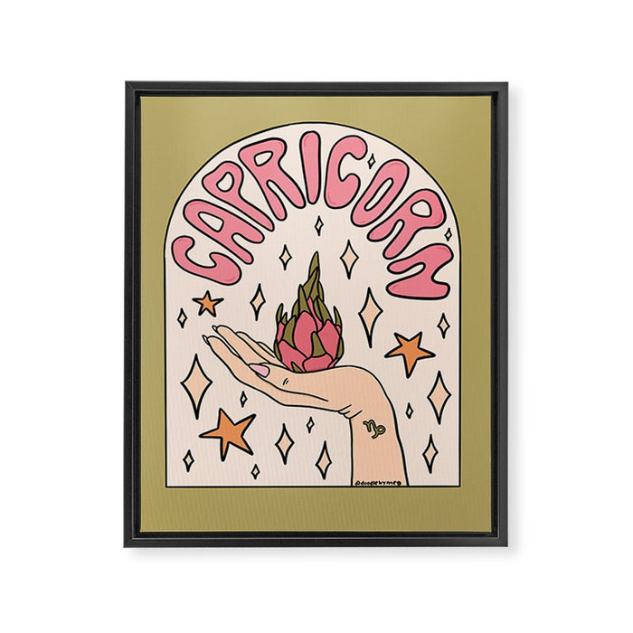 Capricorn Dragonfruit Framed Canvas Print Gallery Image 1