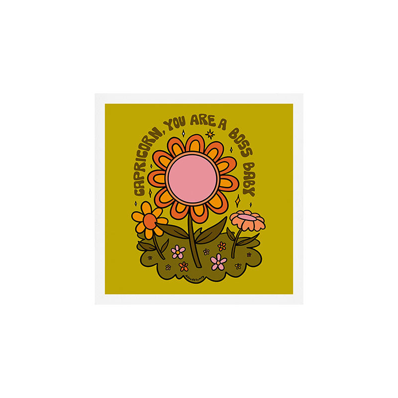 Capricorn Flower Art Print Gallery Image 1