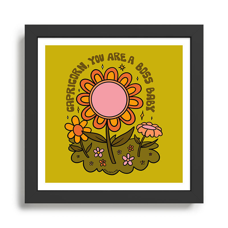 Capricorn Flower Framed Art Print Gallery Image 1