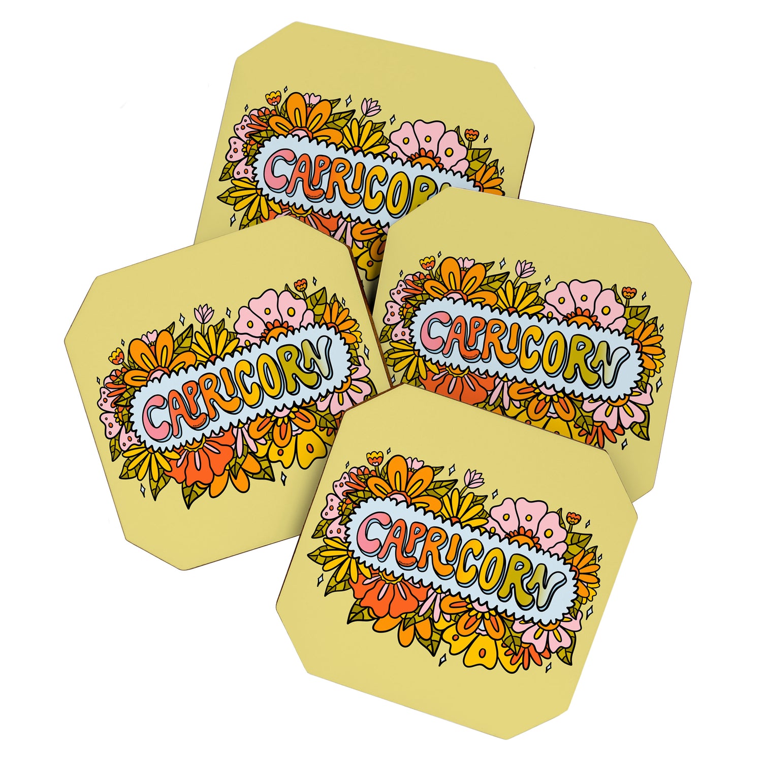Capricorn Flowers Coaster Gallery Image 1