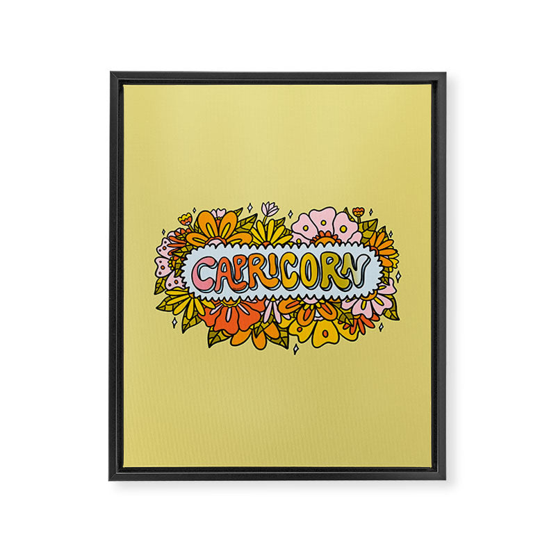Capricorn Flowers Framed Canvas Print Gallery Image 8