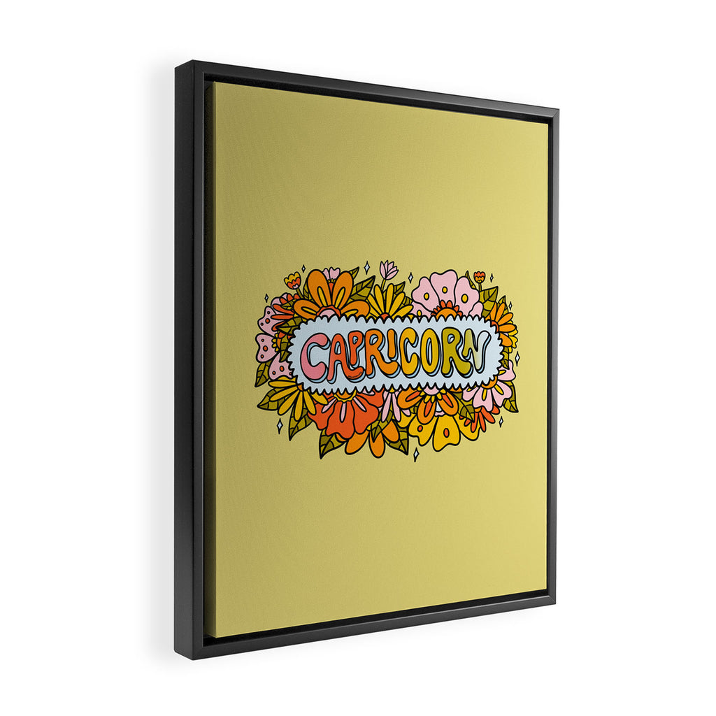 Capricorn Flowers Framed Canvas Print Gallery Image 2