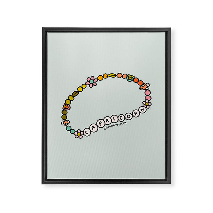 Capricorn Friendship Bracelet Framed Canvas Print Gallery Image 1
