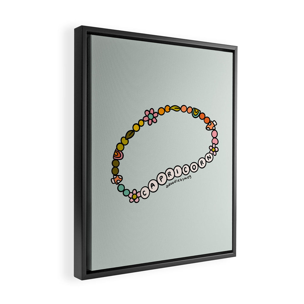 Capricorn Friendship Bracelet Framed Canvas Print Gallery Image 2