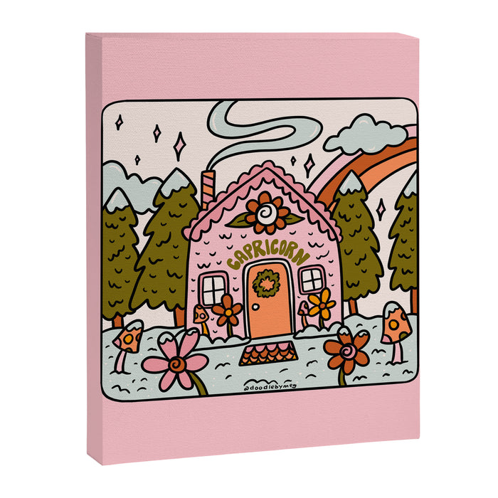 Capricorn Gingerbread House Canvas Print Gallery Image 1