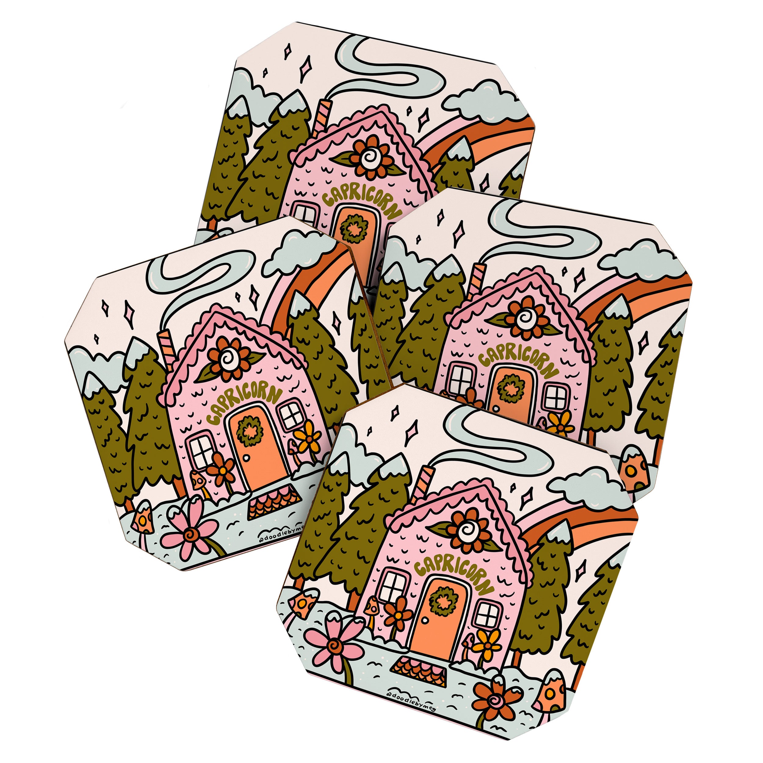 Capricorn Gingerbread House Coaster Gallery Image 1