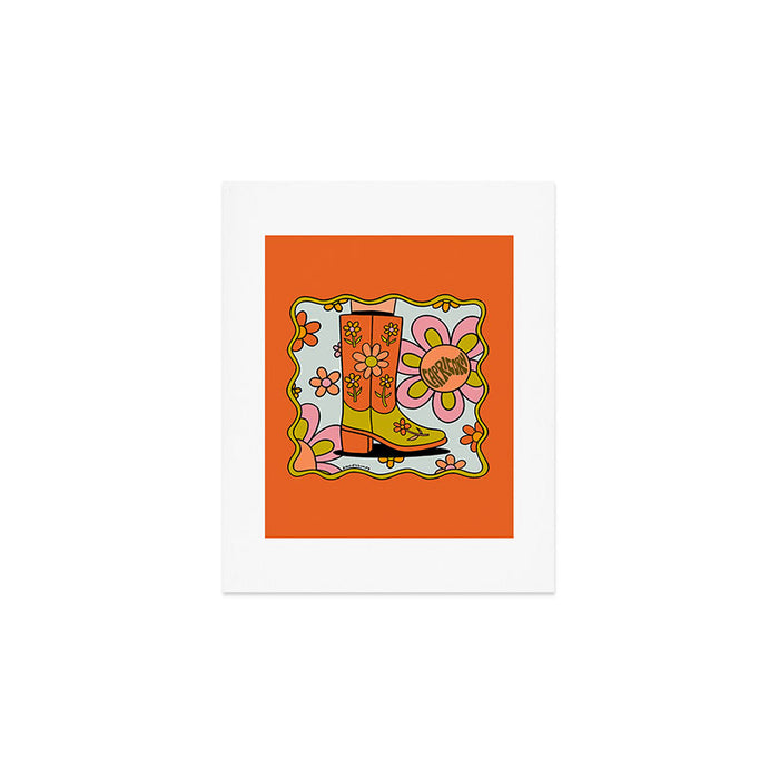 Capricorn Groovy Boot Art Print Gallery Image 1