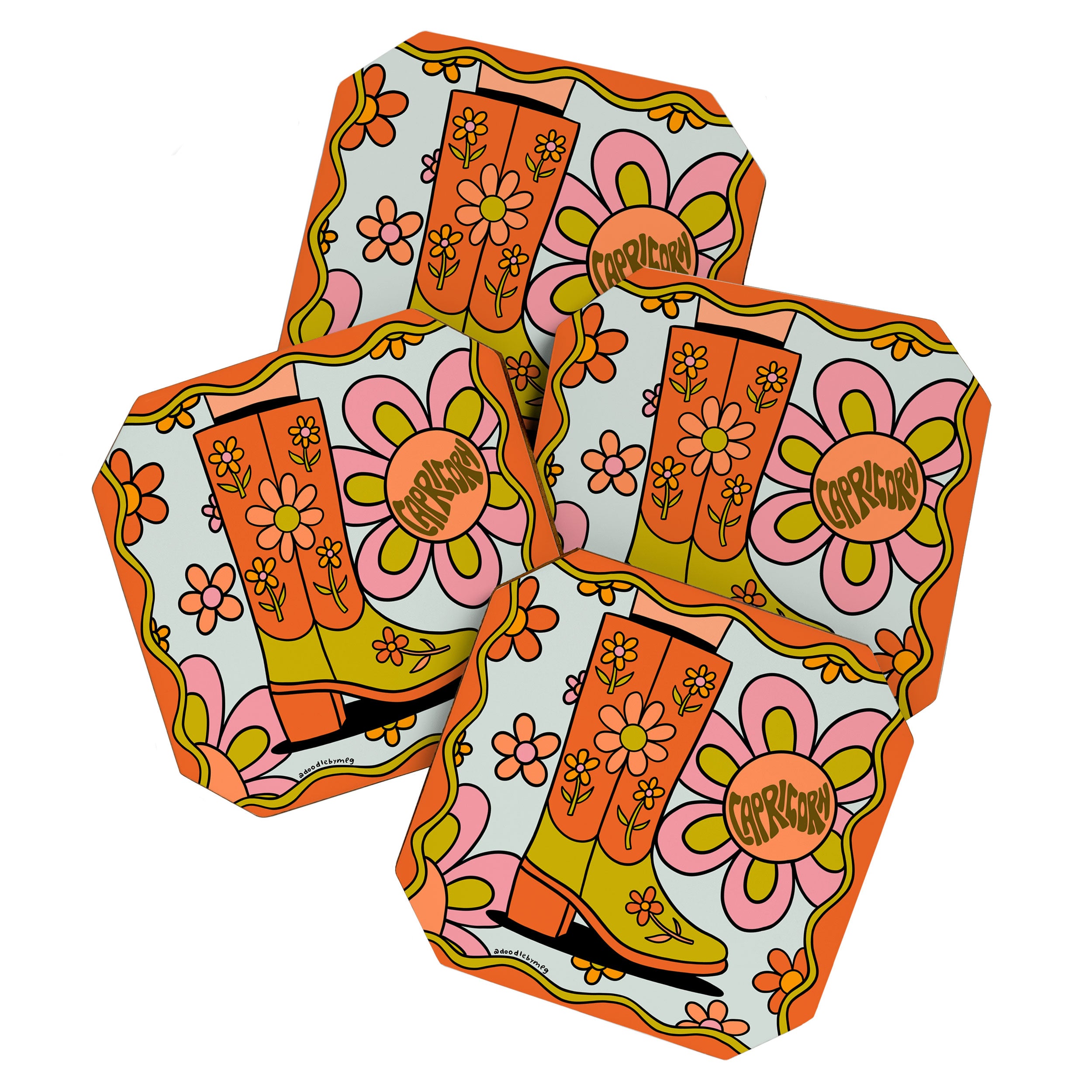 Capricorn Groovy Boot Coaster Gallery Image 1