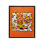 Capricorn Groovy Boot Framed Canvas Print Gallery Image 8