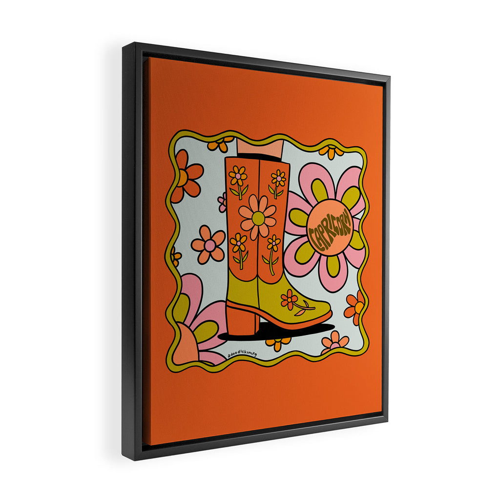 Capricorn Groovy Boot Framed Canvas Print Gallery Image 2