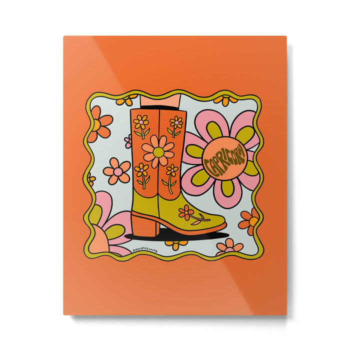 Capricorn Groovy Boot Metal Print Gallery Image 1