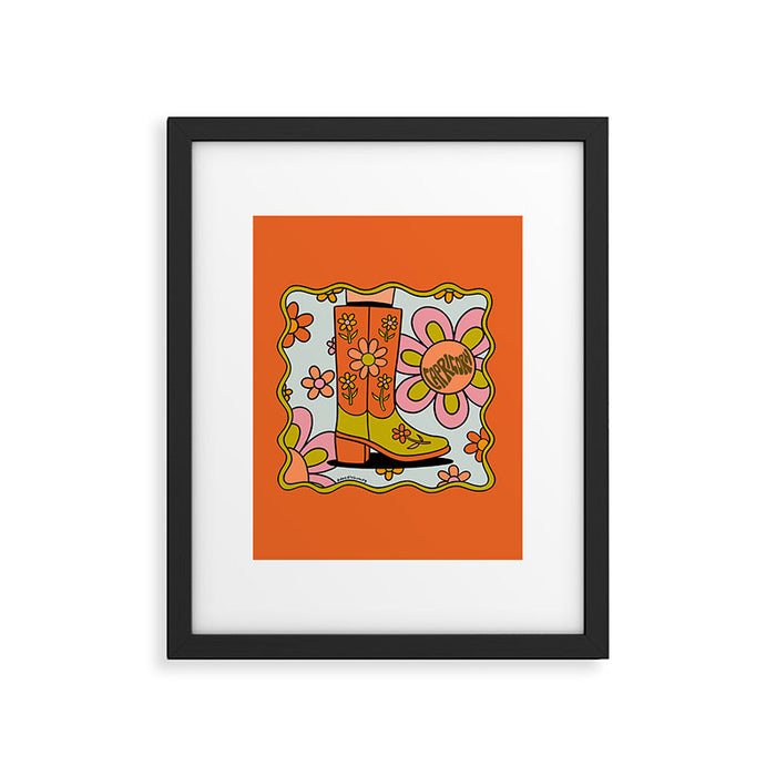 Capricorn Groovy Boot Framed Art Print Gallery Image 1