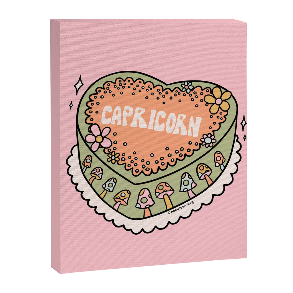 Capricorn Heart Cake Canvas Print Gallery Image 8