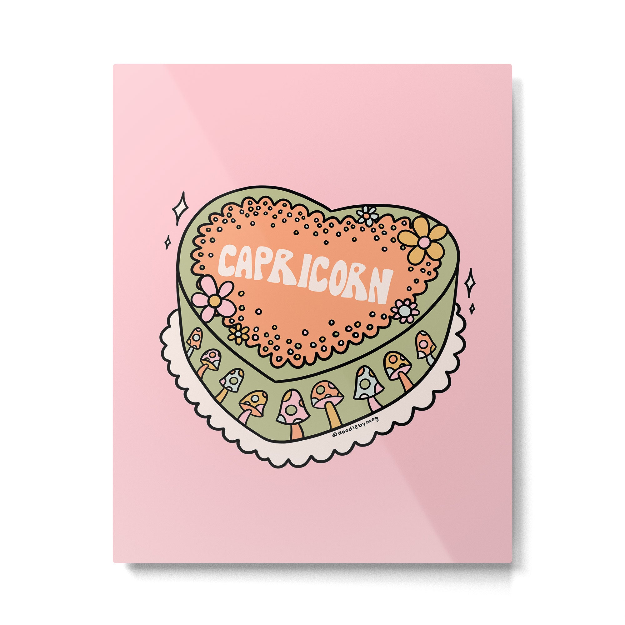 Capricorn Heart Cake Metal Print Gallery Image 6