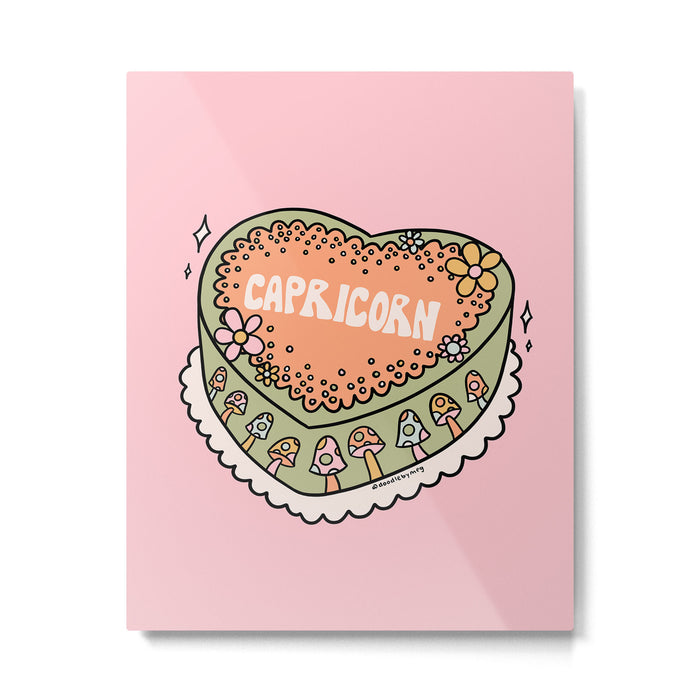 Capricorn Heart Cake Metal Print Gallery Image 1