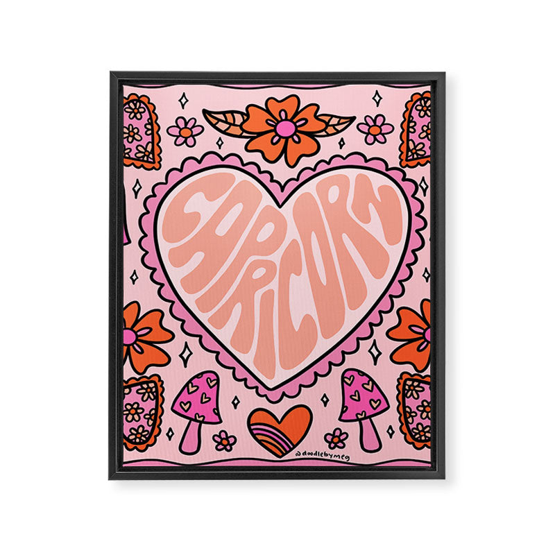 Capricorn Heart Framed Canvas Print Gallery Image 8