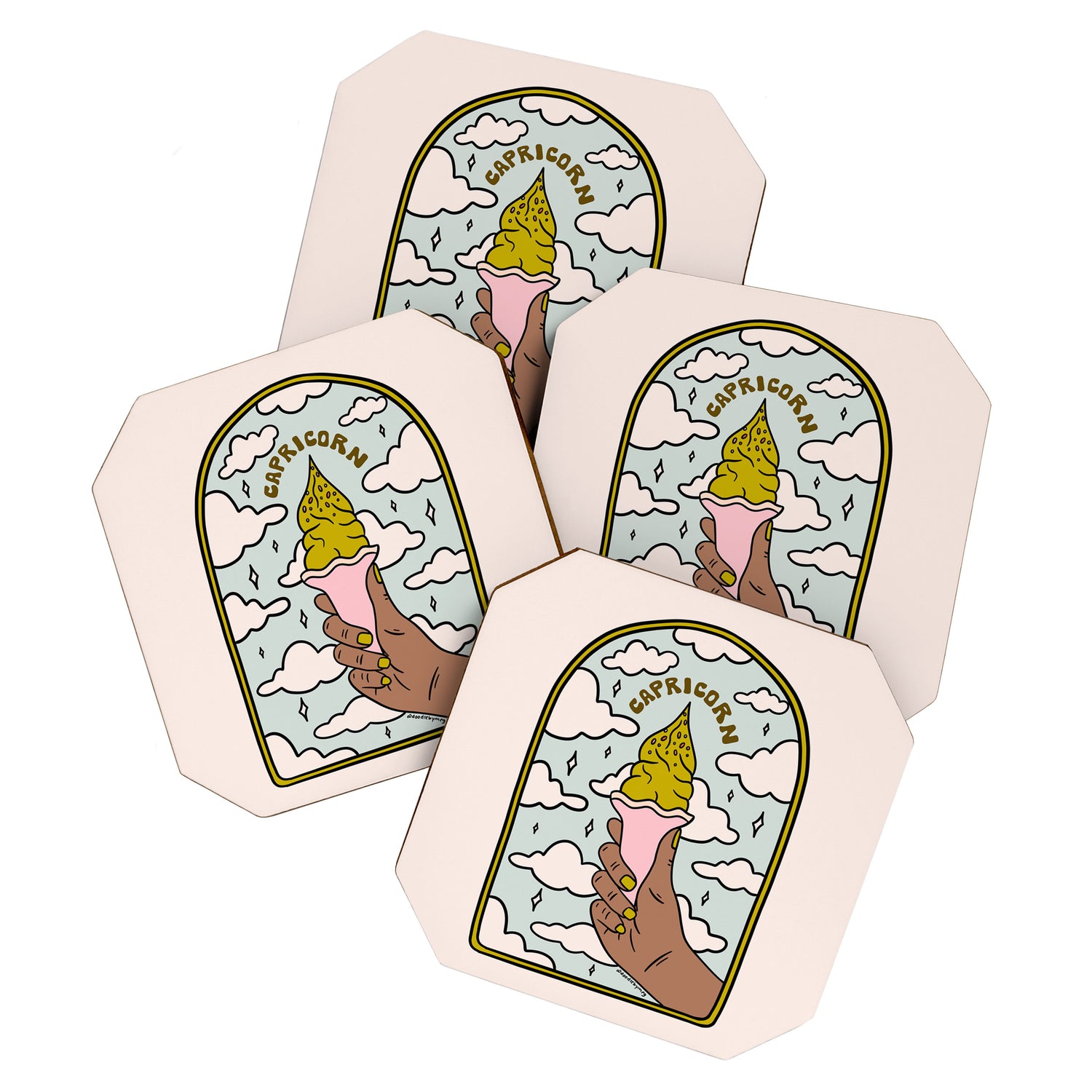 Capricorn Ice Cream Coaster Gallery Image 1