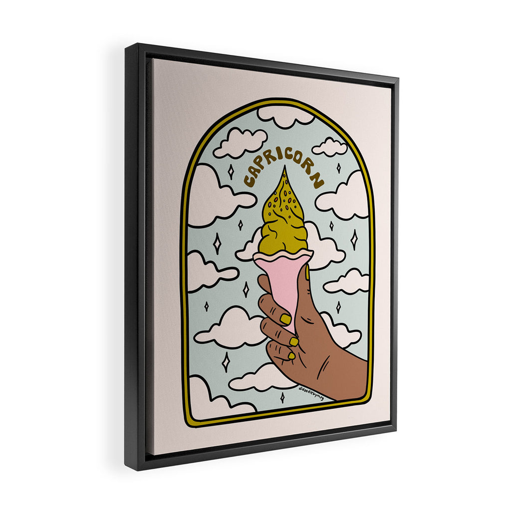 Capricorn Ice Cream Framed Canvas Print Gallery Image 2