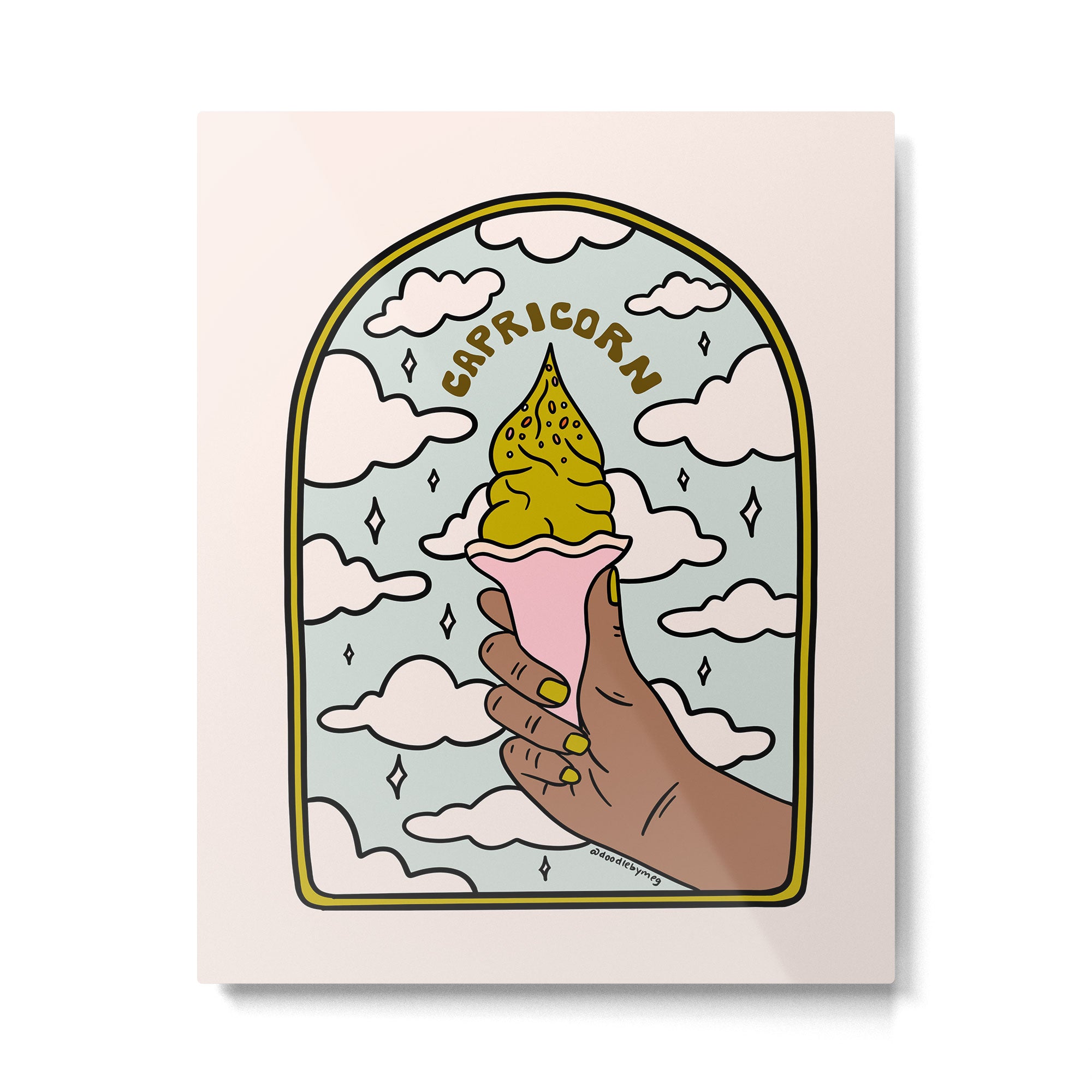 Capricorn Ice Cream Metal Print Gallery Image 6