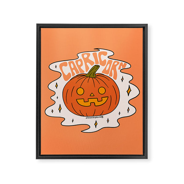 Capricorn Jack O Lantern Framed Canvas Print Gallery Image 1
