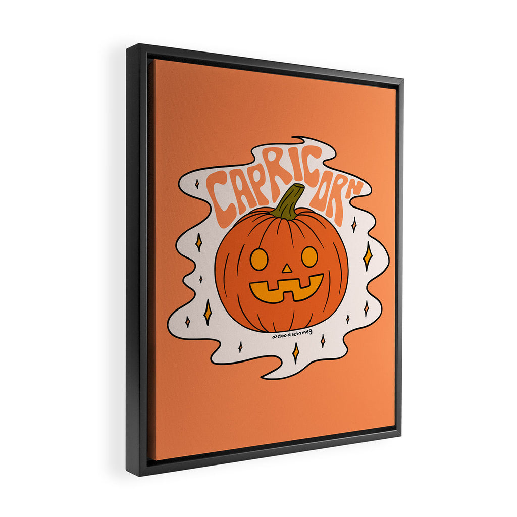Capricorn Jack O Lantern Framed Canvas Print Gallery Image 2