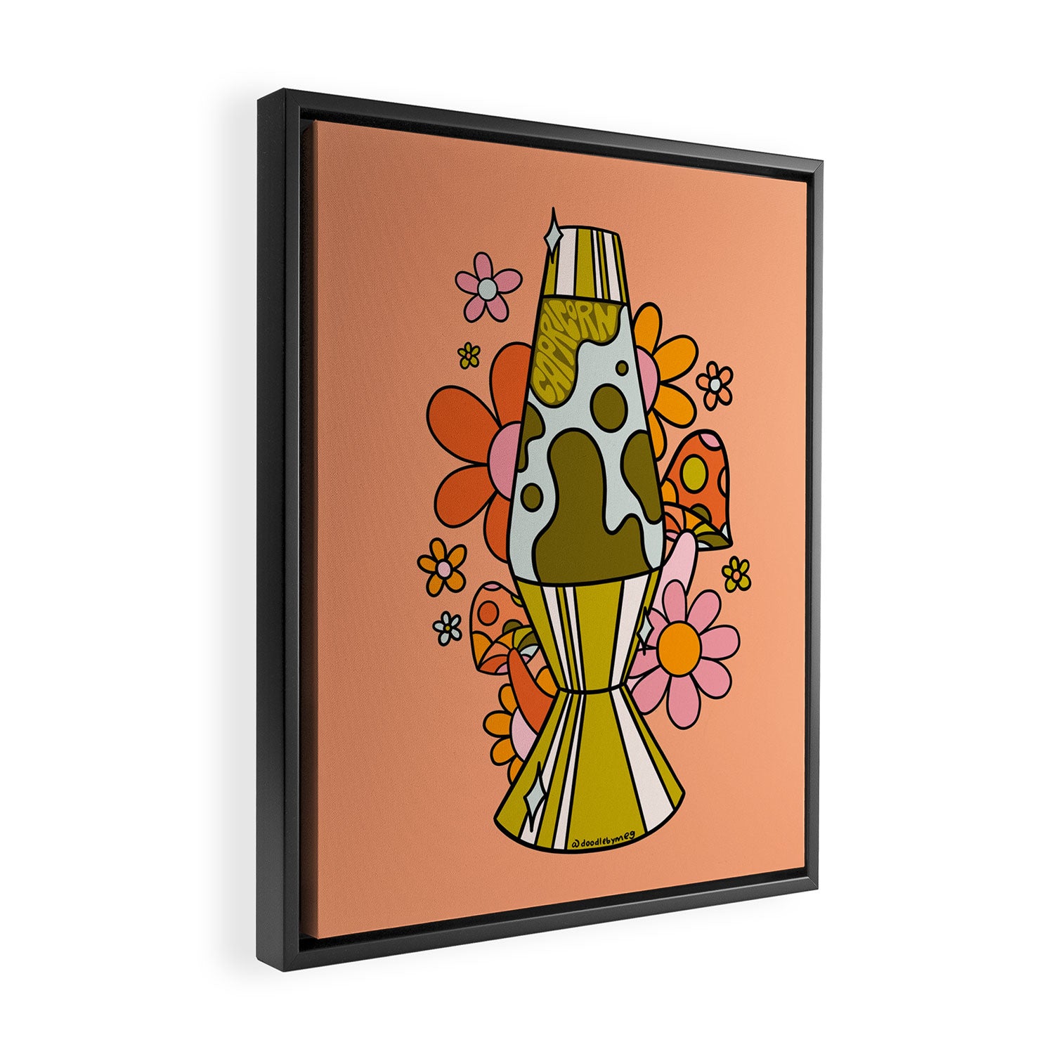 Capricorn Lava Lamp Framed Canvas Print Gallery Image 2